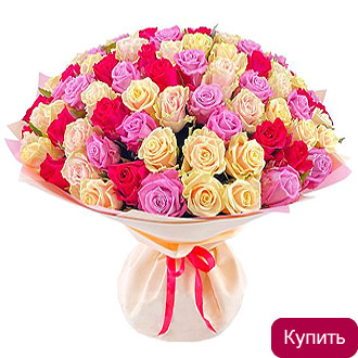 Букет 101 роза Триумф