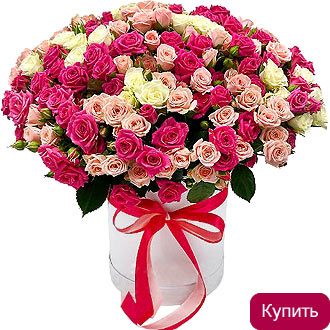 Розы в шляпной коробке Грация