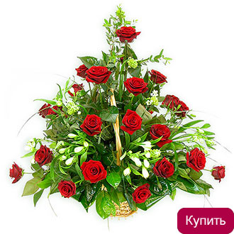 Корзина цветов Круглая дата