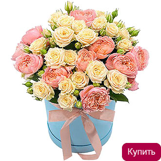 Цветы в шляпной коробке Кружево