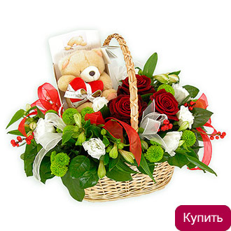 Цветочная композиция с эустомой