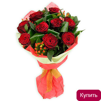Букет с красными розами Шарлотта