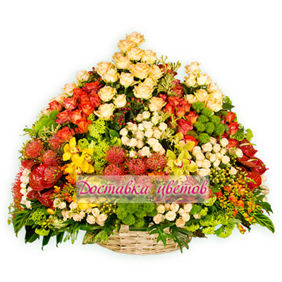 Корзина из роз